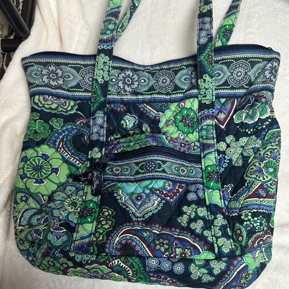 Vera Bradley Blue and Green Paisley 6 piece  Tote Set - Picture 3 of 16